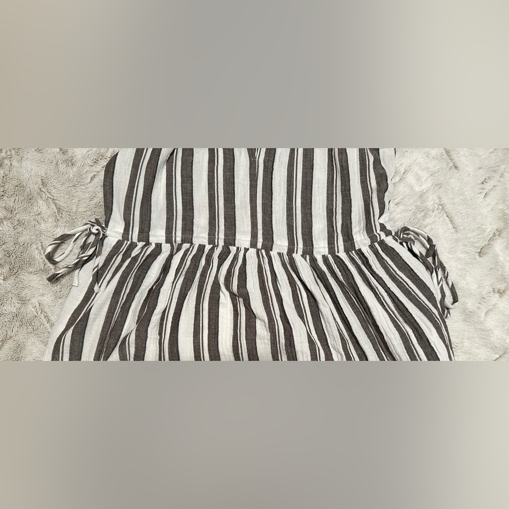 Calia Women's Stripe Split Neck Halter Mini Swim Cover Up Size Small - Picture 6 of 10
